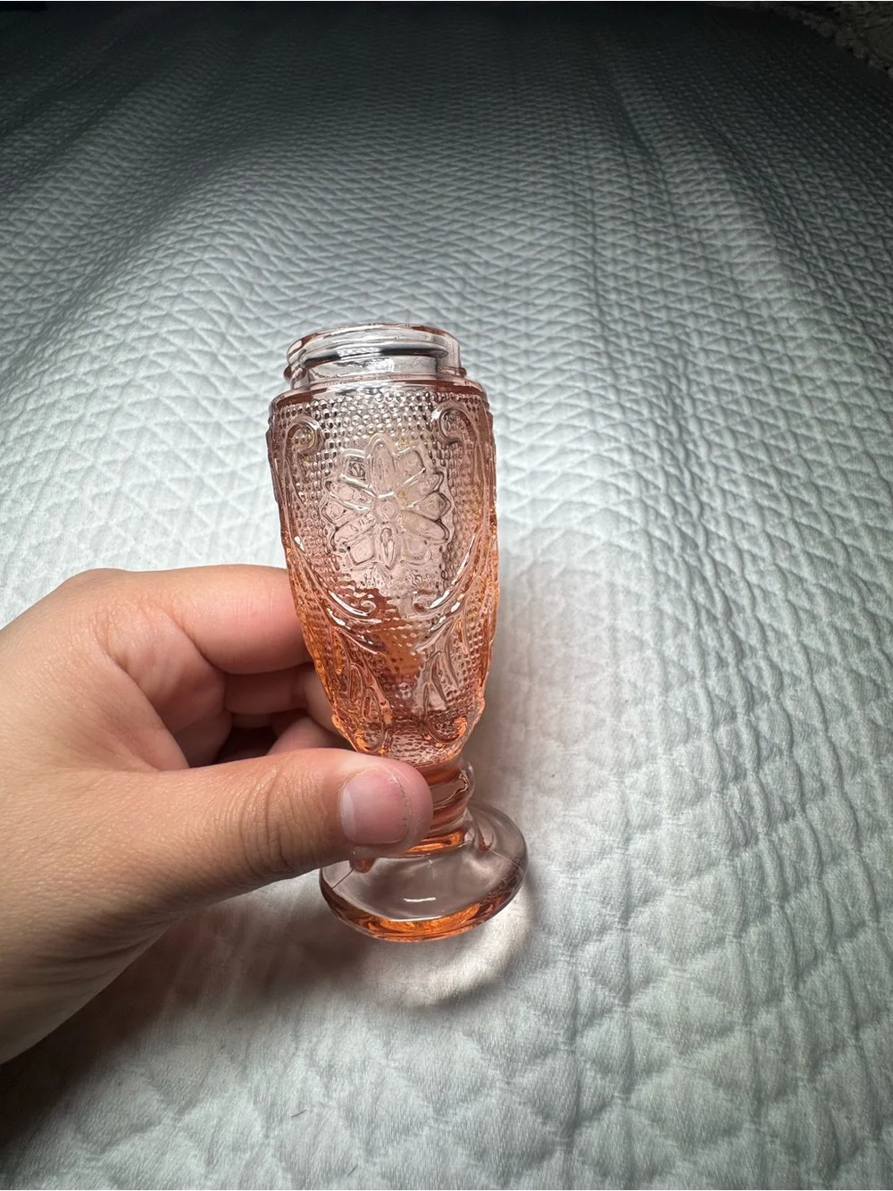 Vintage Tiara Indiana Glass Sandwich Peach Footed Salt Pepper Shaker ONE ONLY